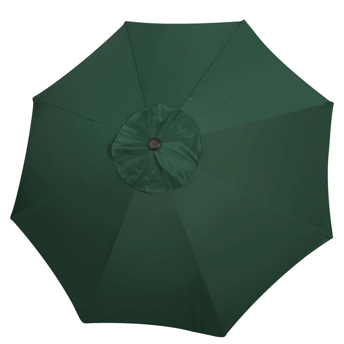 Blissun 9ft patio umbrella replacement canopy dark green front view