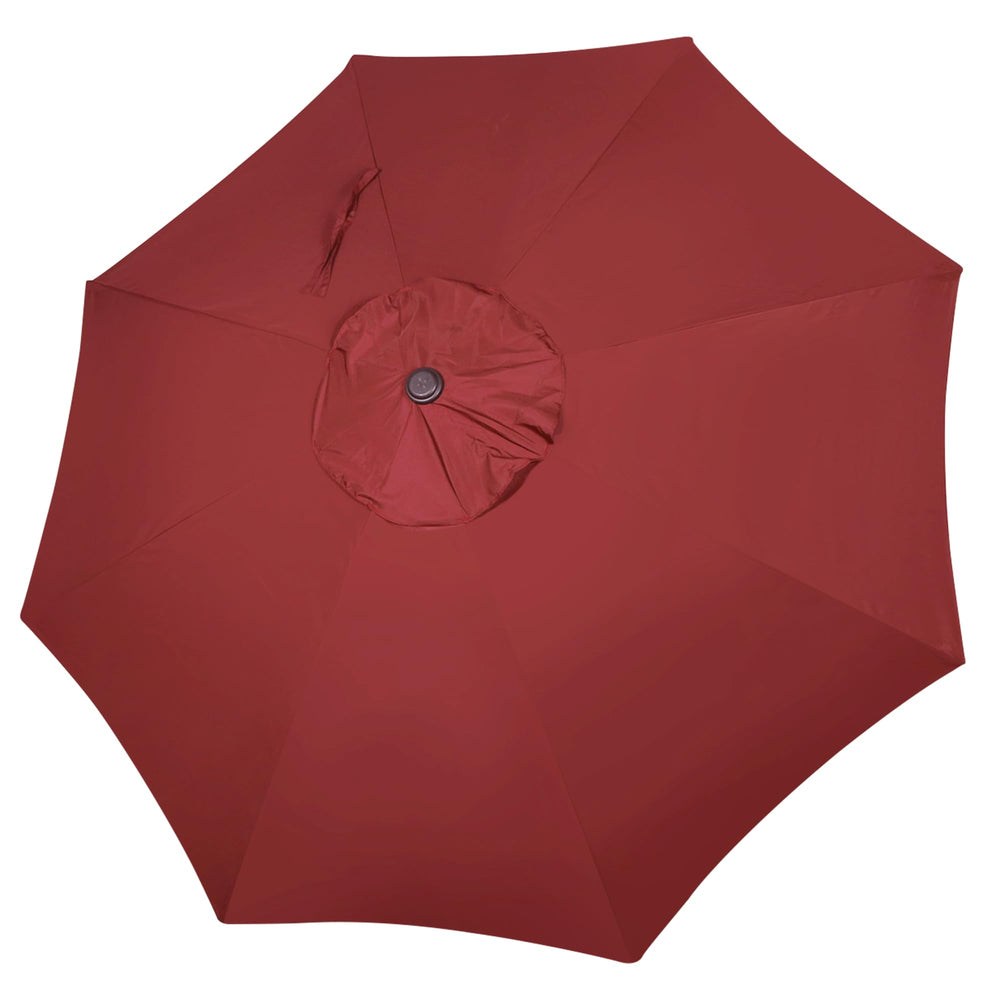 Blissun 9ft Patio Umbrella Replacement Canopy in Burgundy, front view