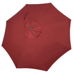 Blissun 9ft Patio Umbrella Replacement Canopy in Burgundy, front view