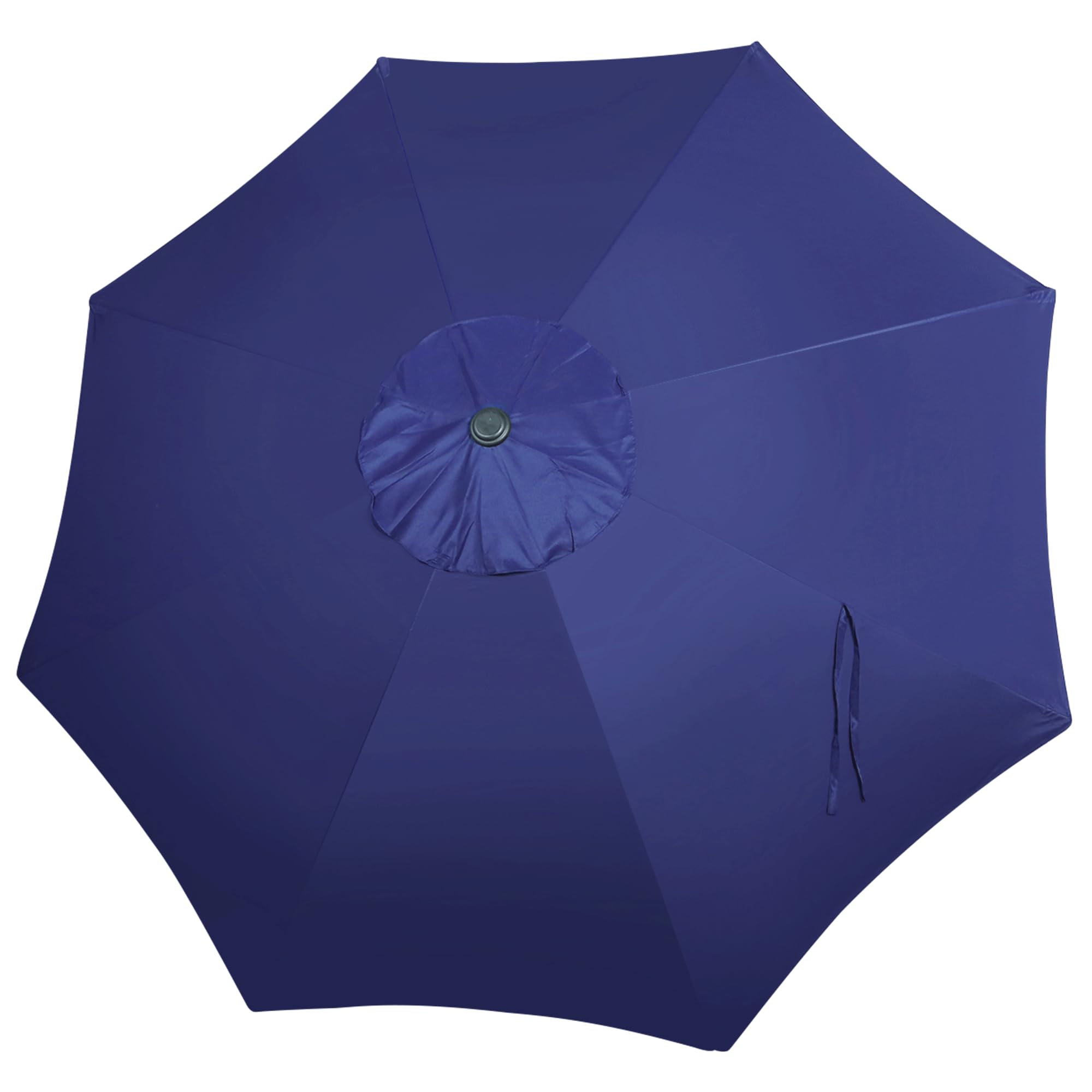 Blissun 9ft patio umbrella replacement canopy in navy blue, front view