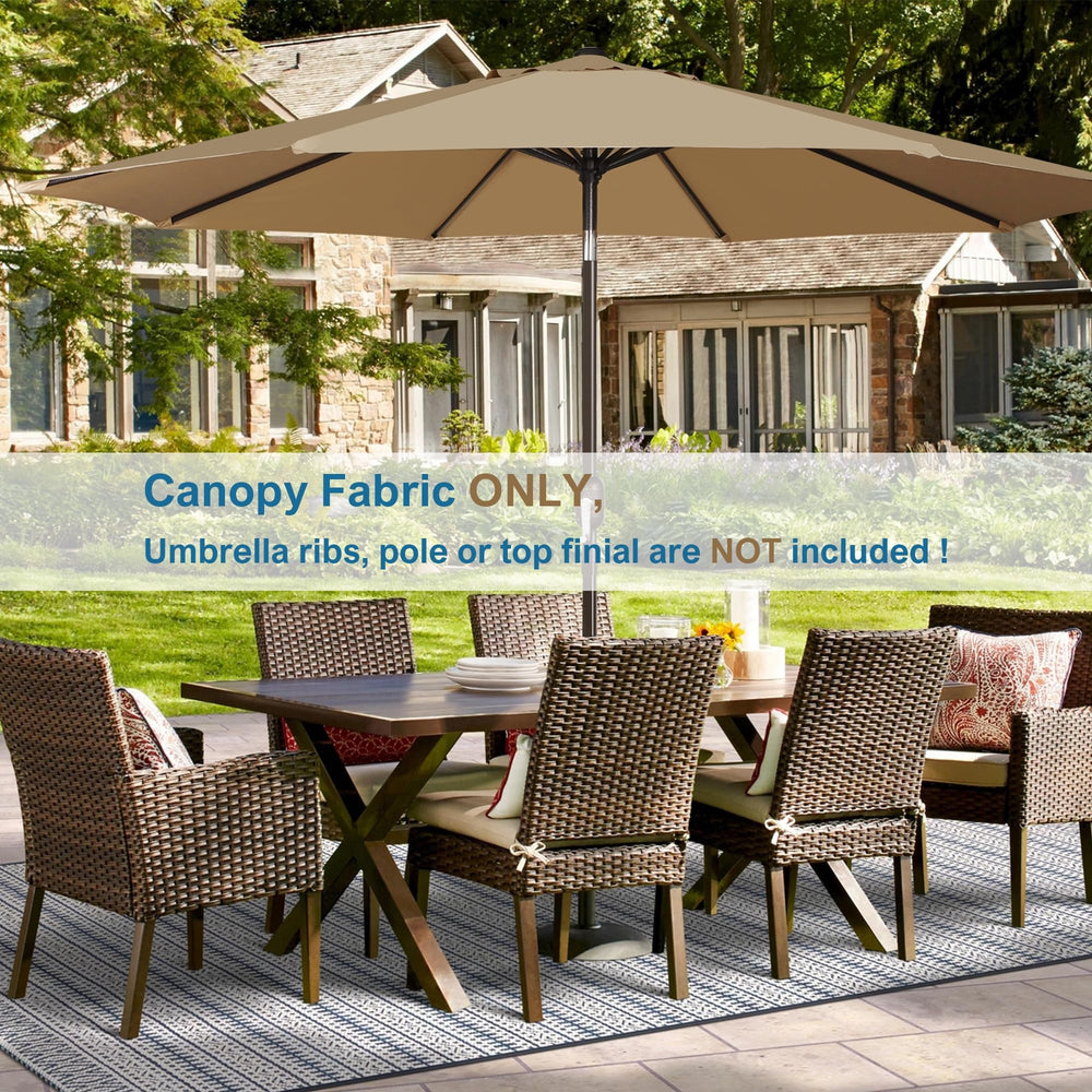 Blissun 9ft Patio Umbrella Replacement Canopy Tan - installation guide