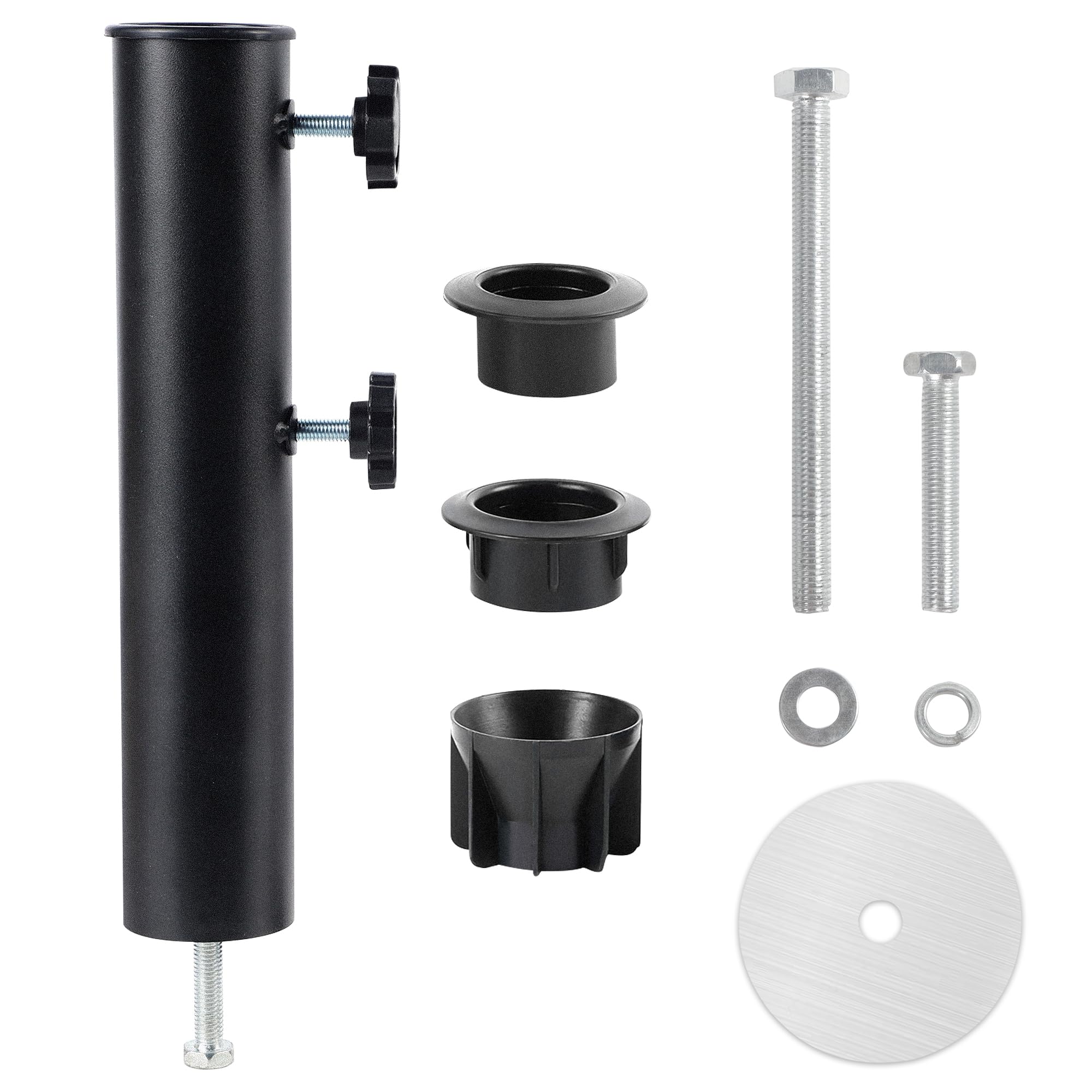 Blissun Umbrella Base Stand Tube front view with PVC sleeves