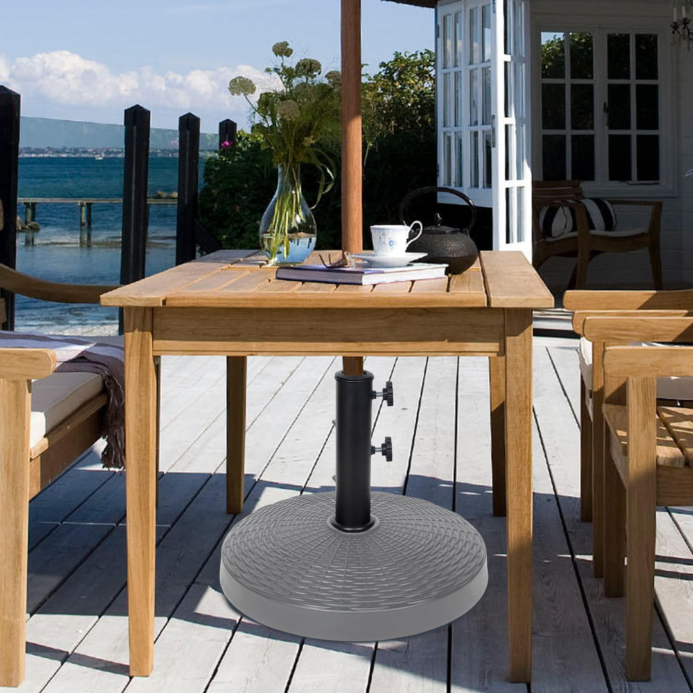 Blissun Umbrella Base Stand Tube on a patio surface