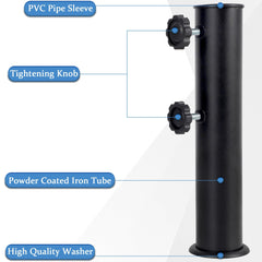 Blissun Umbrella Base Stand Tube with components included in the package