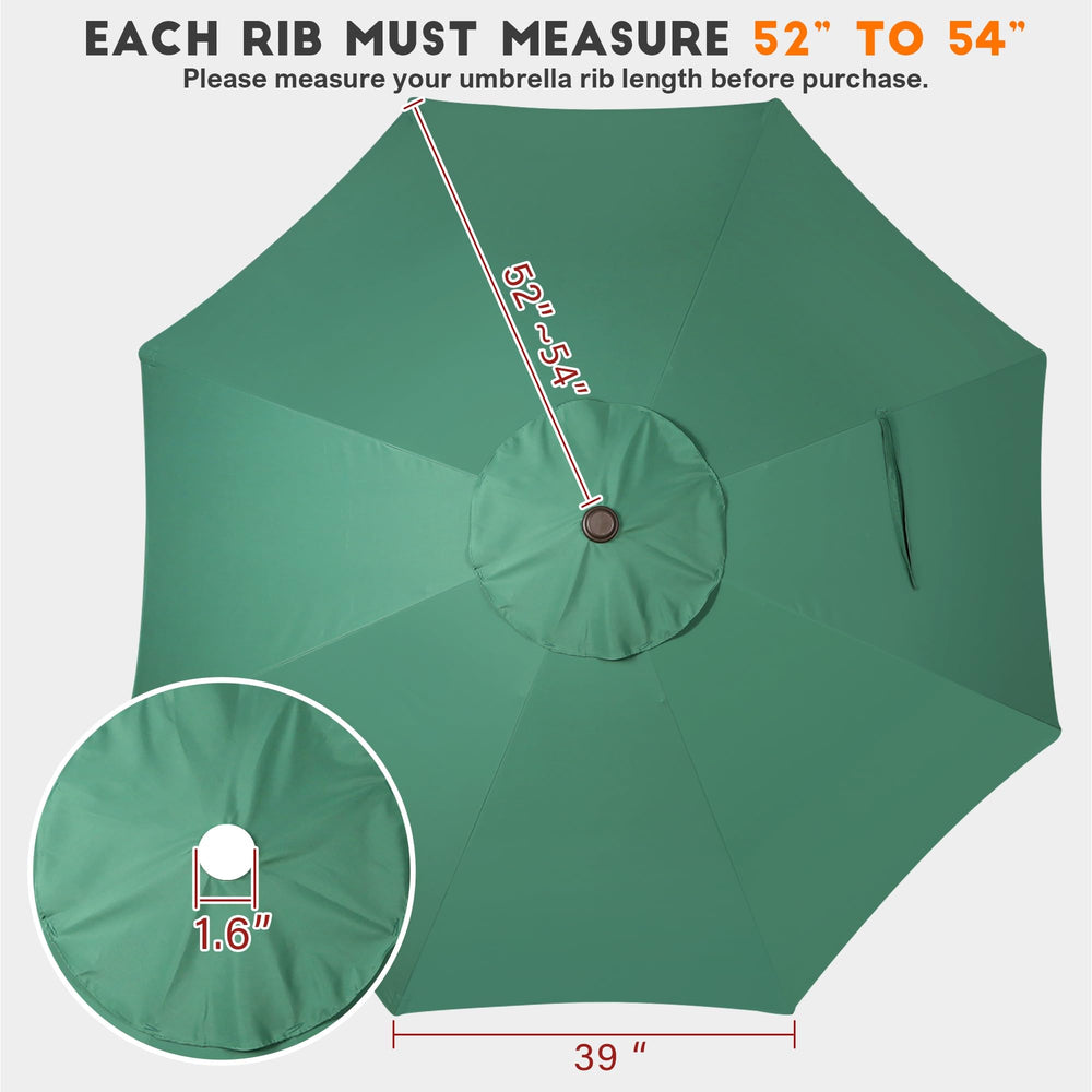 Blissun umbrella canopy with clear UV protective fabric