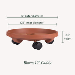 Bloem Plant Caddy holding a large pot indoors