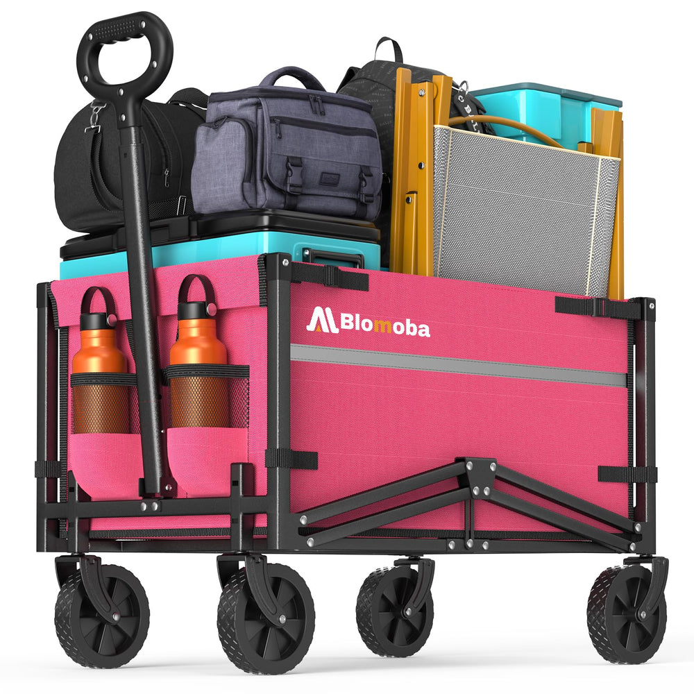 Blomoba Collapsible Wagon Cart front view in pink