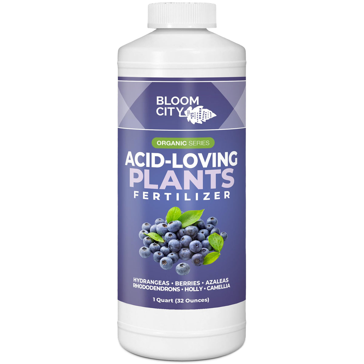 Bloom City Acid-Loving Plant Fertilizer 32 oz liquid bottle front view