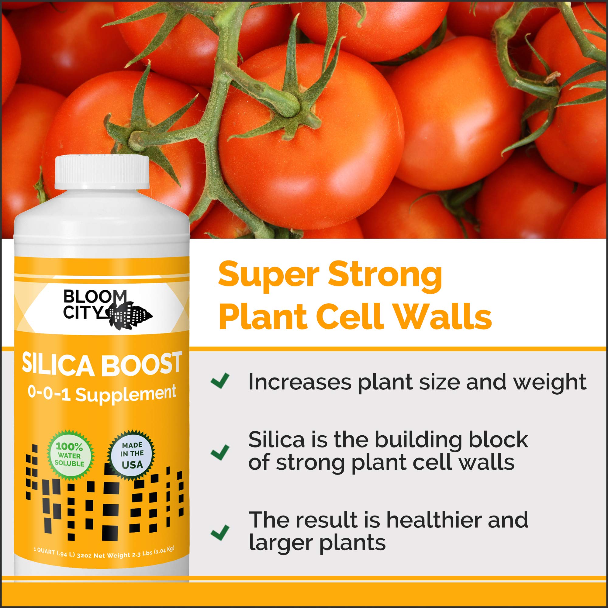Bloom City Liquid Silica bottle side view