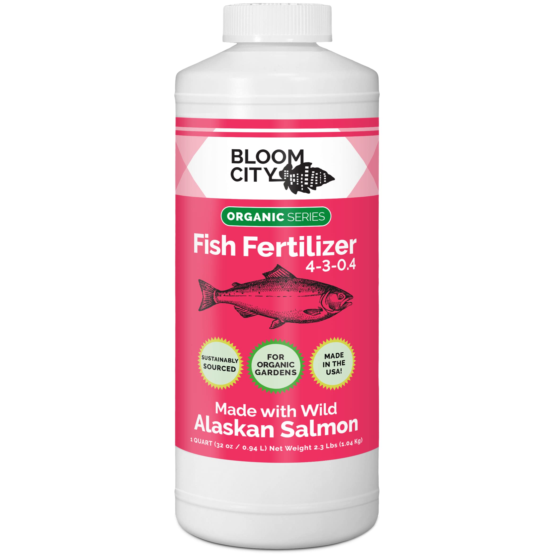 Bloom City Organic Wild Fish Fertilizer 32 oz front view