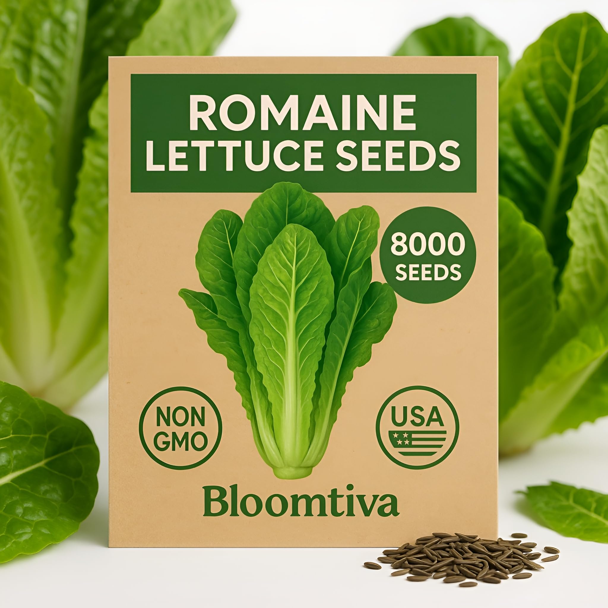 Bloomtiva Romaine lettuce plants with deep green leaves