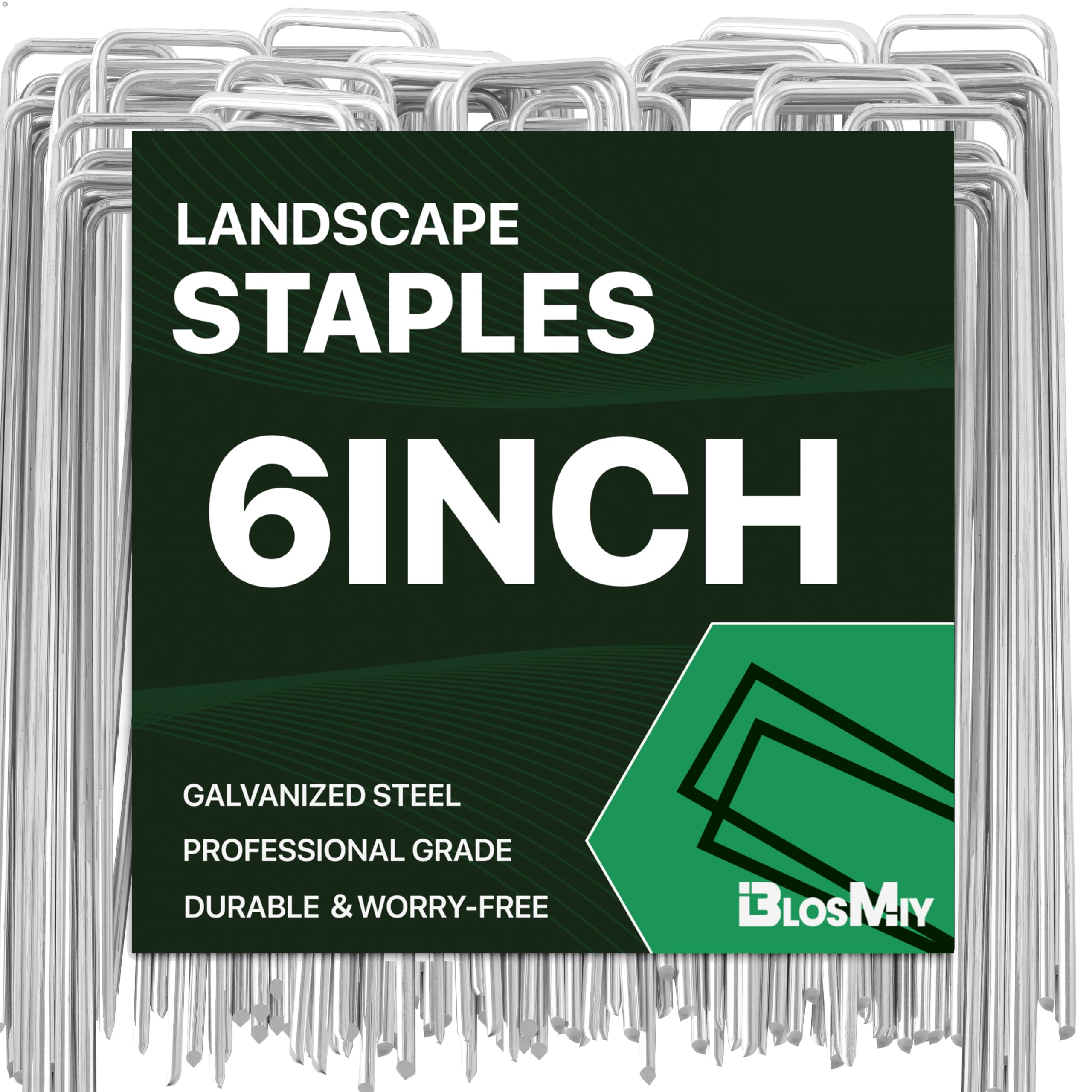 BLOSMIY 6 Inch Landscape Staples in a storage box