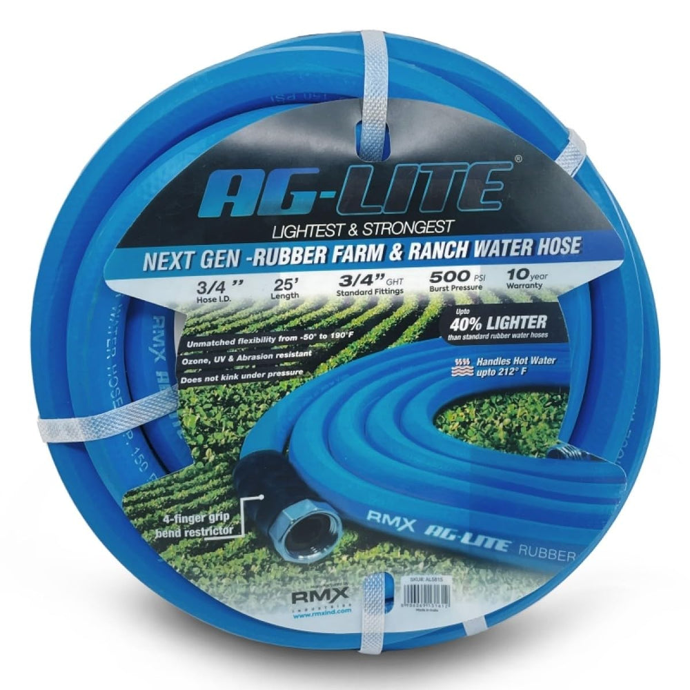 BLUBIRD 3/4" x 25' Rubber Garden Hose front view