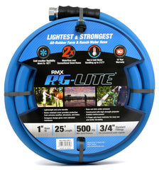 BLUBIRD AG-LITE 1 x 25' Rubber Garden Hose blue front view