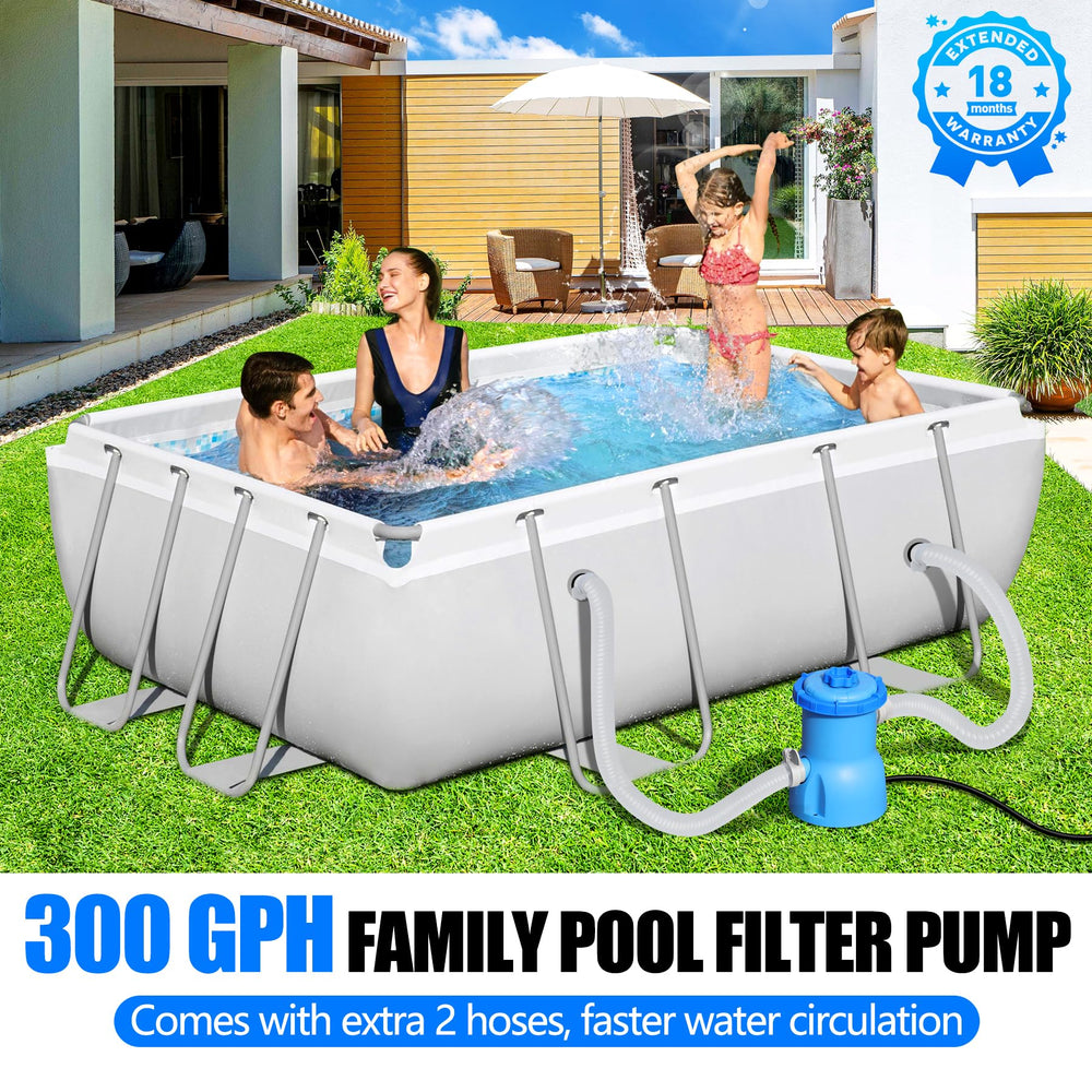 BluClear pool filter pump side view showing connections