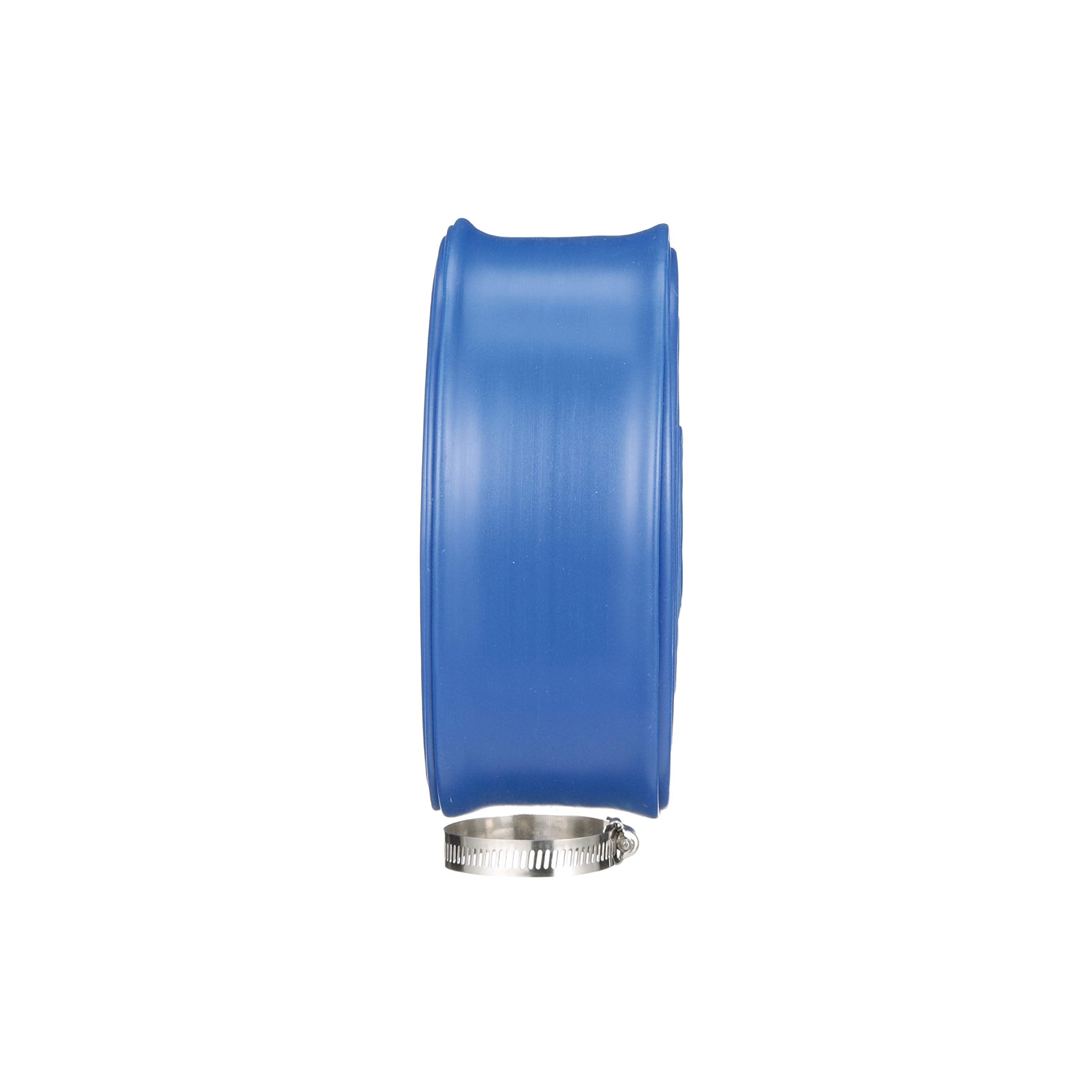 Blue Devil Backwash Hose in use for pool draining