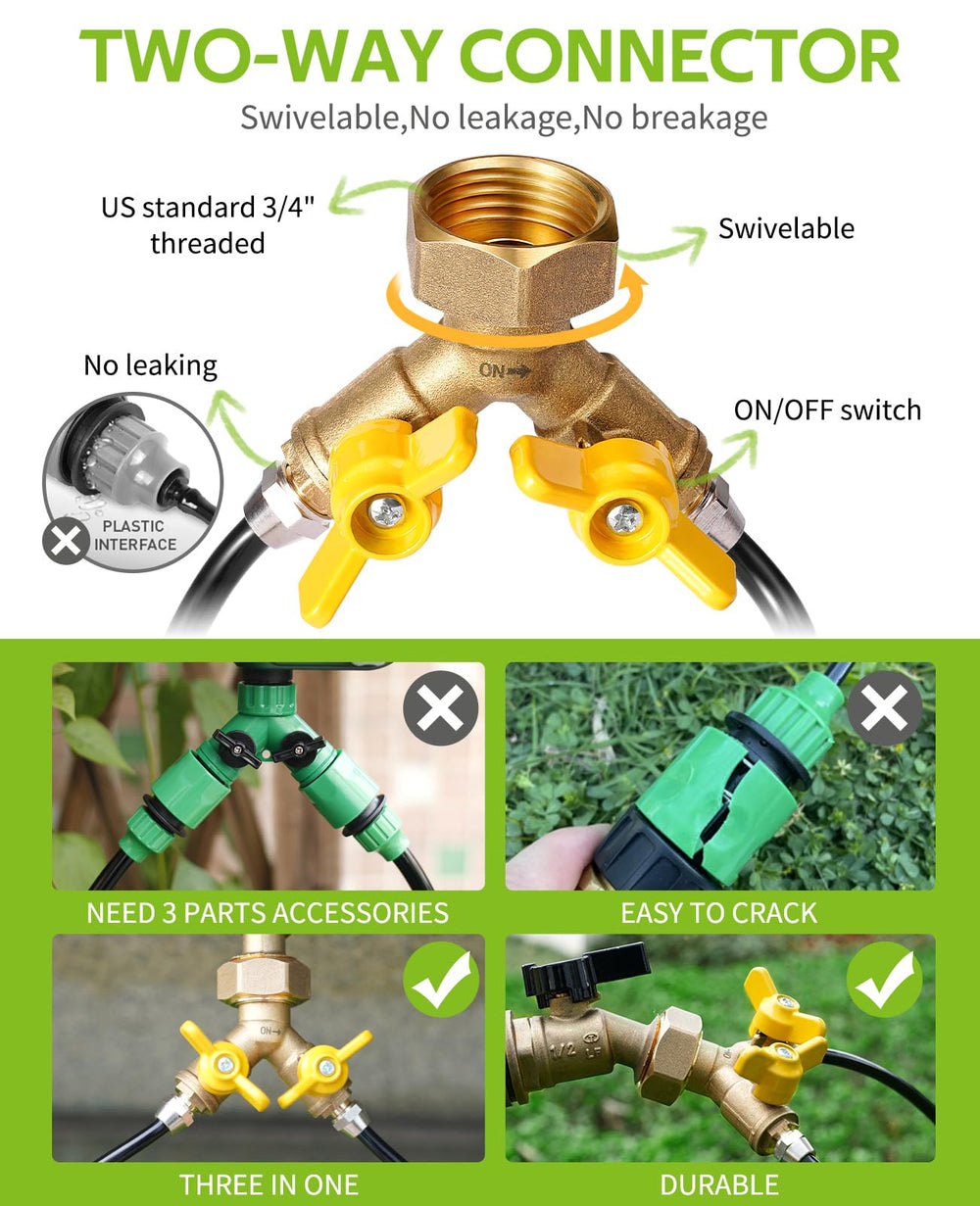 Blue drip emitters from HIRALIY irrigation kit