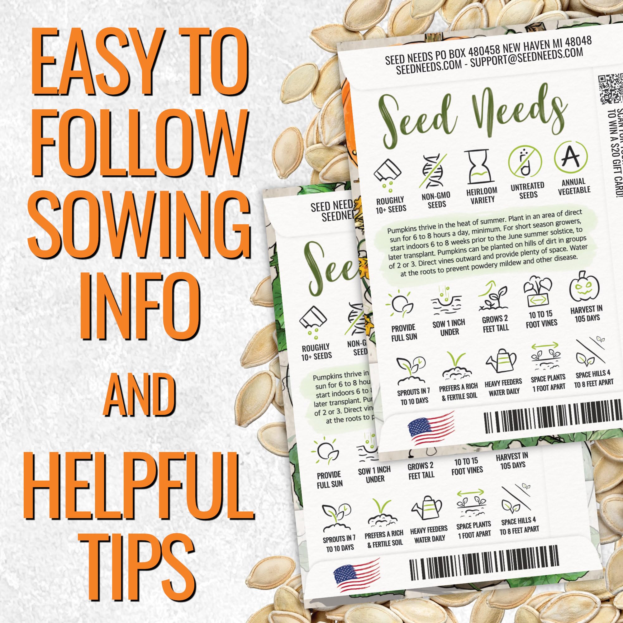 Blue Jarrahdale pumpkin seeds packet