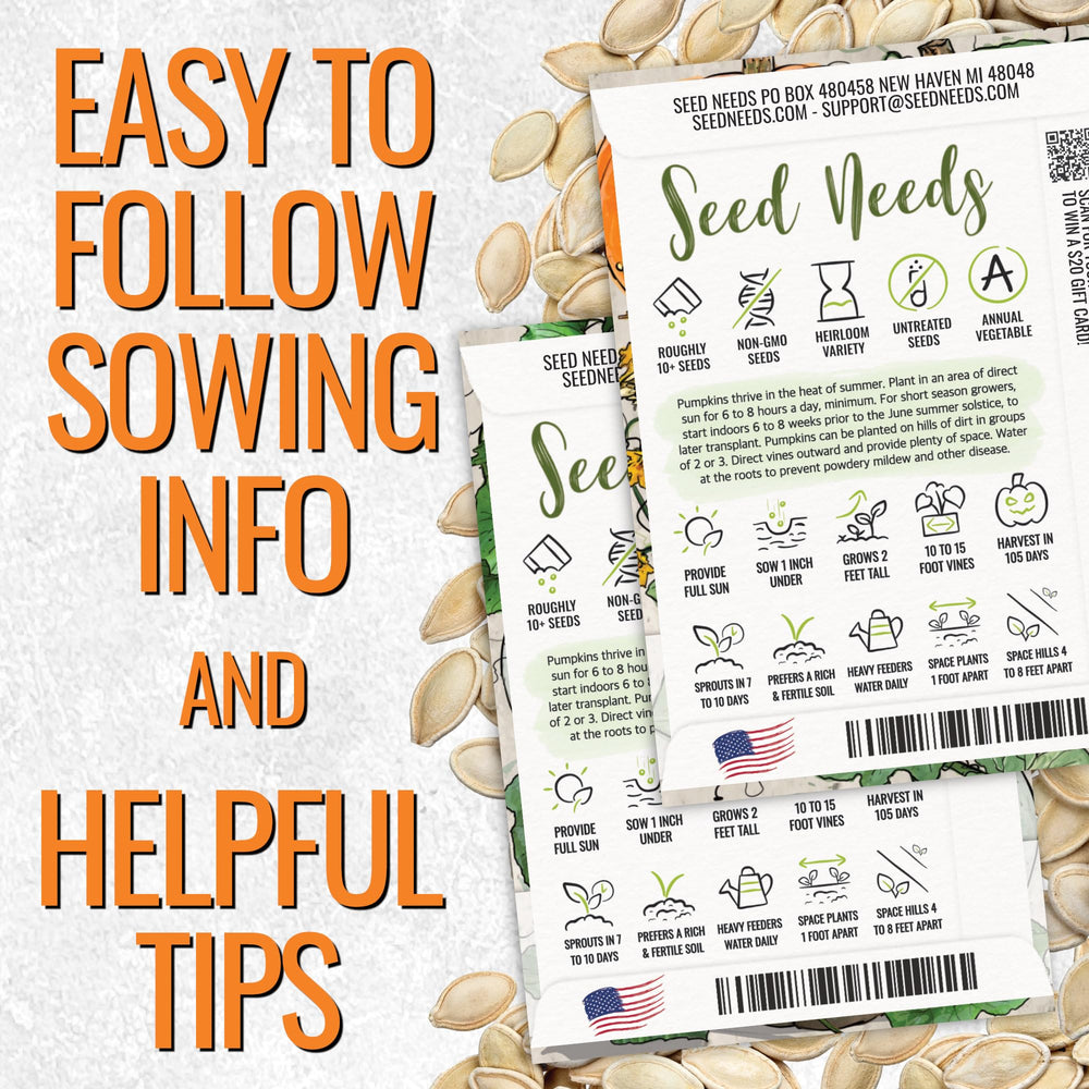 Blue Jarrahdale pumpkin seeds packet