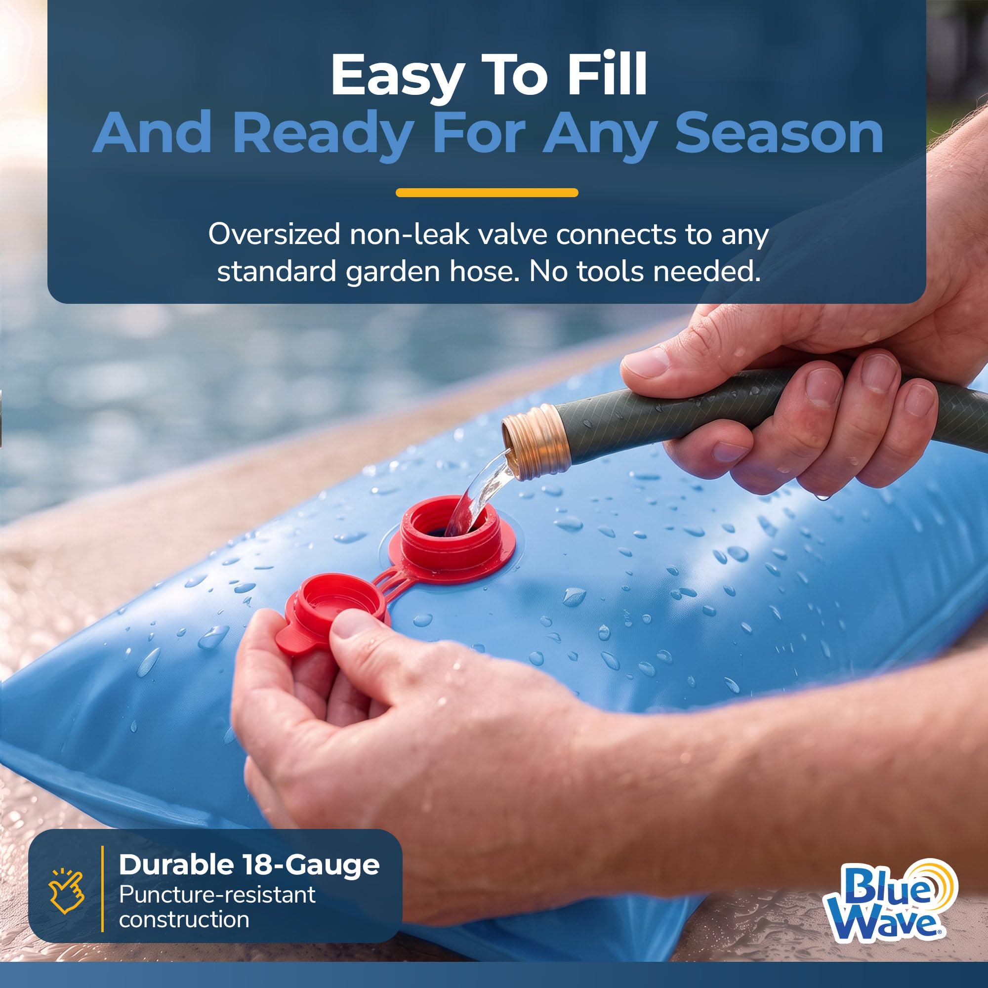 Blue Wave 5-pack water tubes for pool covers, packaged