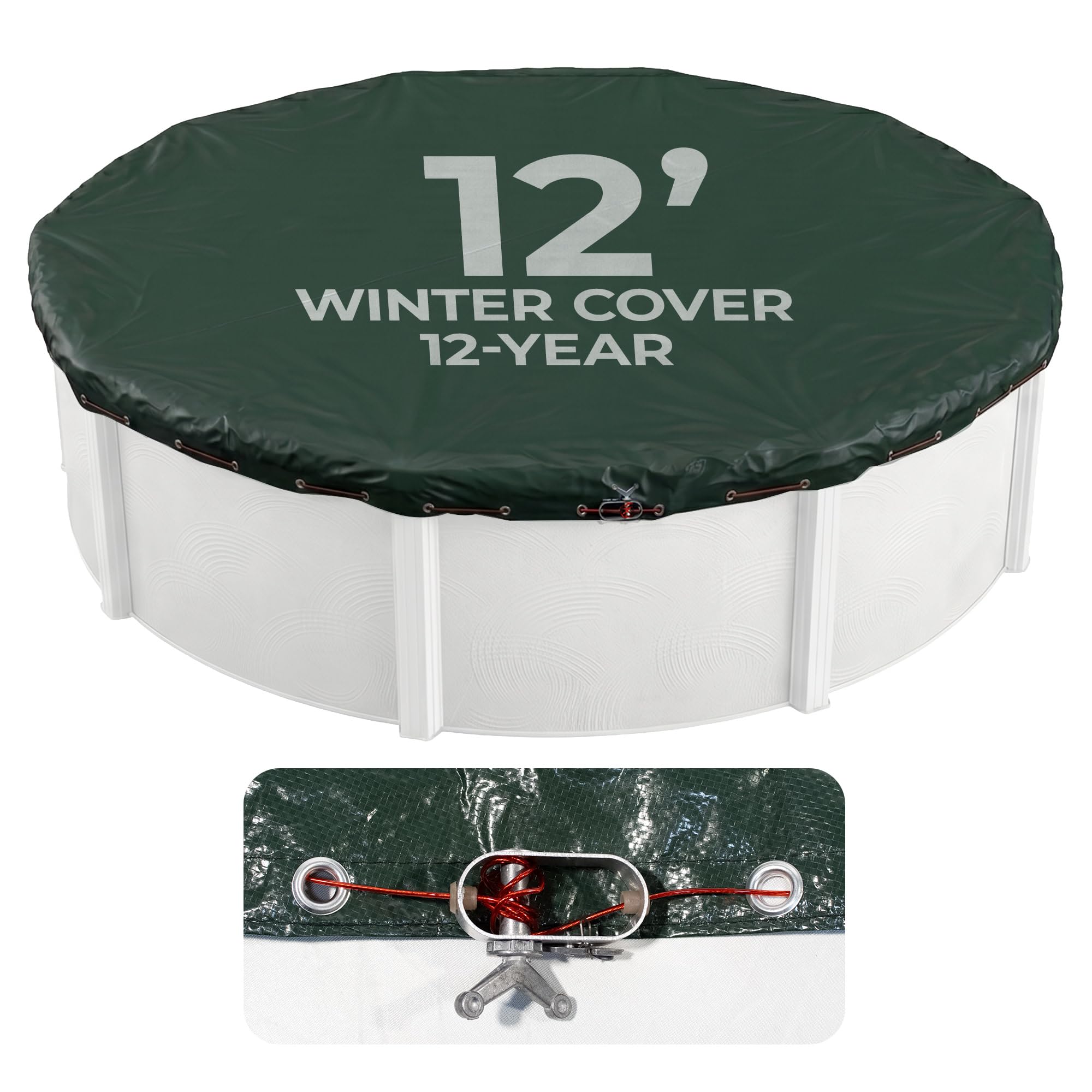 Blue Wave Arctic Armor 12-ft Round Pool Winter Cover front view
