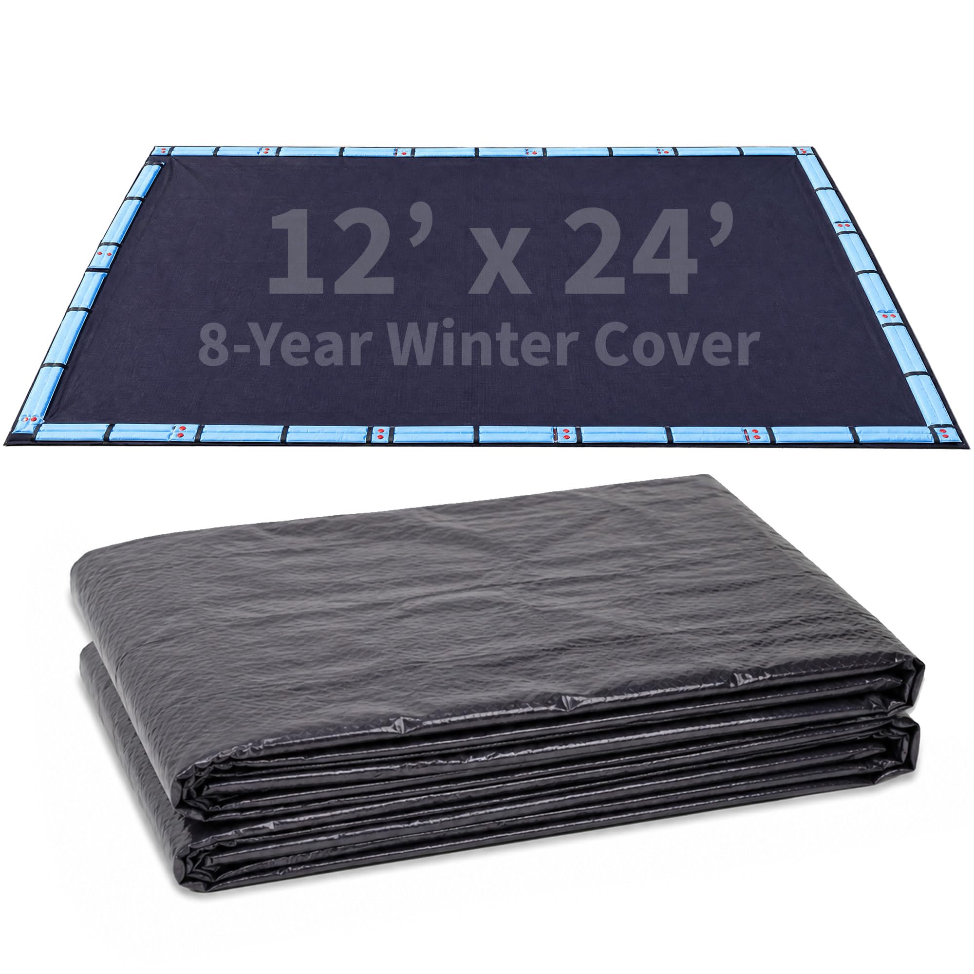 Blue Wave Arctic Armor 12x24-ft pool winter cover front view