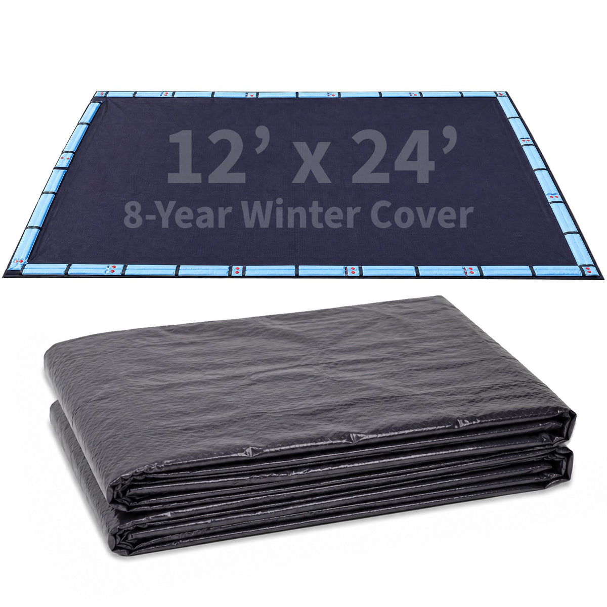Blue Wave Arctic Armor 12x24-ft pool winter cover front view