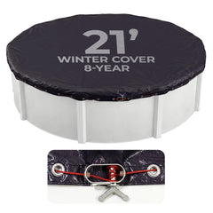 Blue Wave Arctic Armor 21-ft Round Pool Winter Cover front view