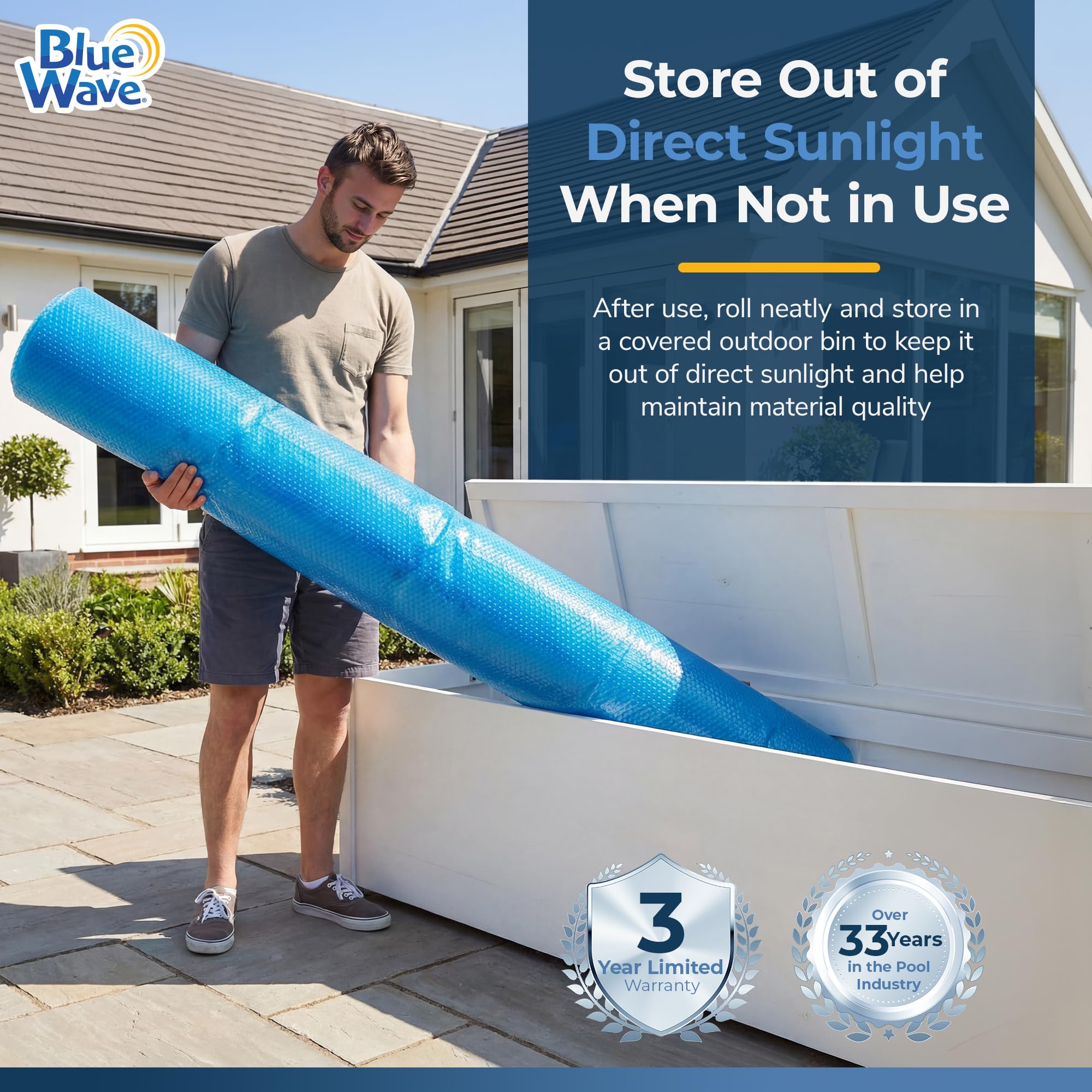 Blue Wave solar cover packaging display