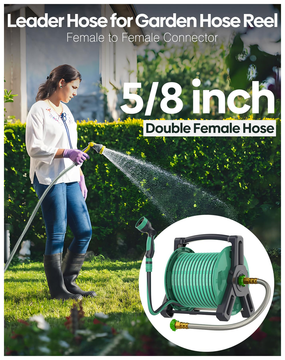 BlueGarden hose with quick-installation handles