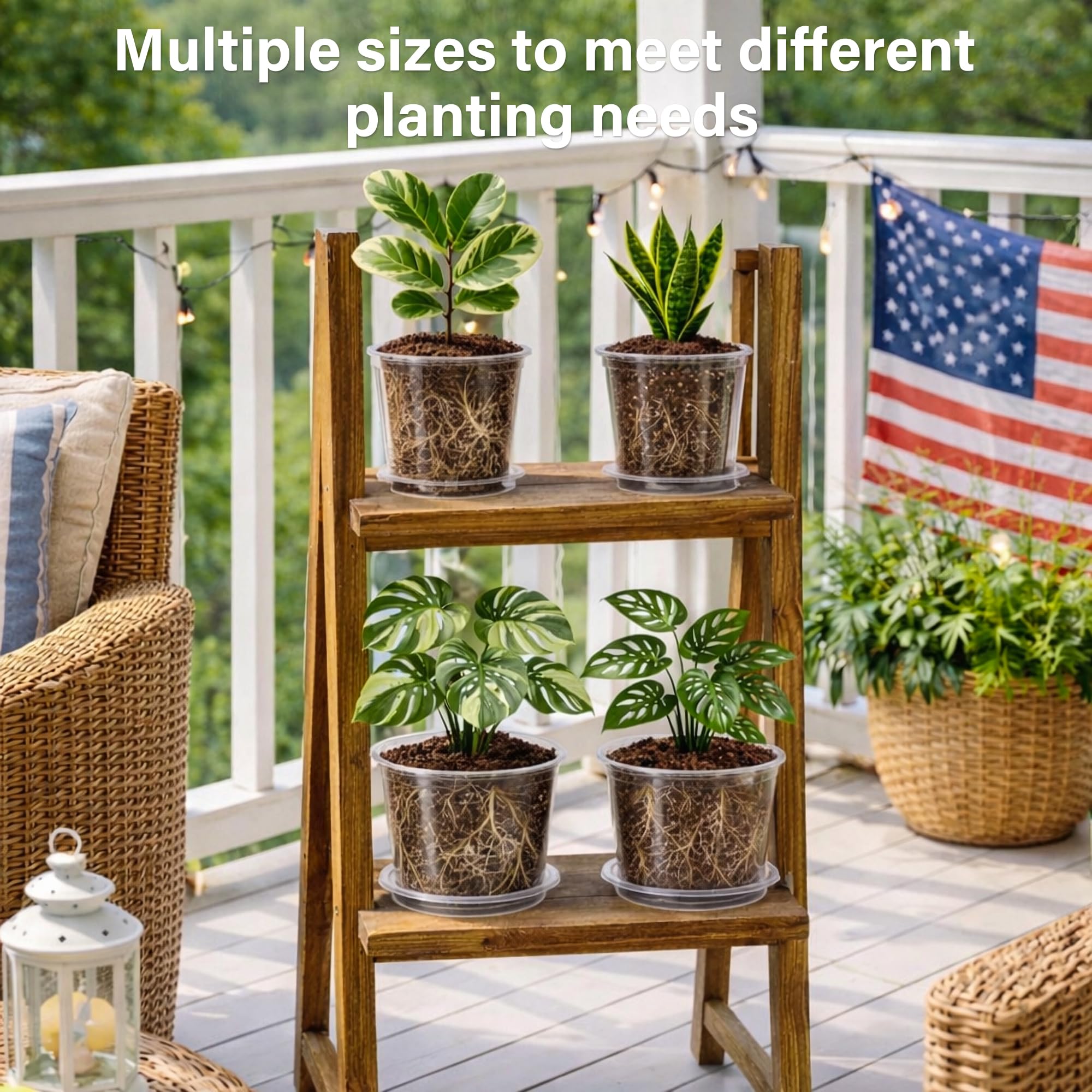 Bluepro Clear Nursery Pots 10-inch size with matching saucer