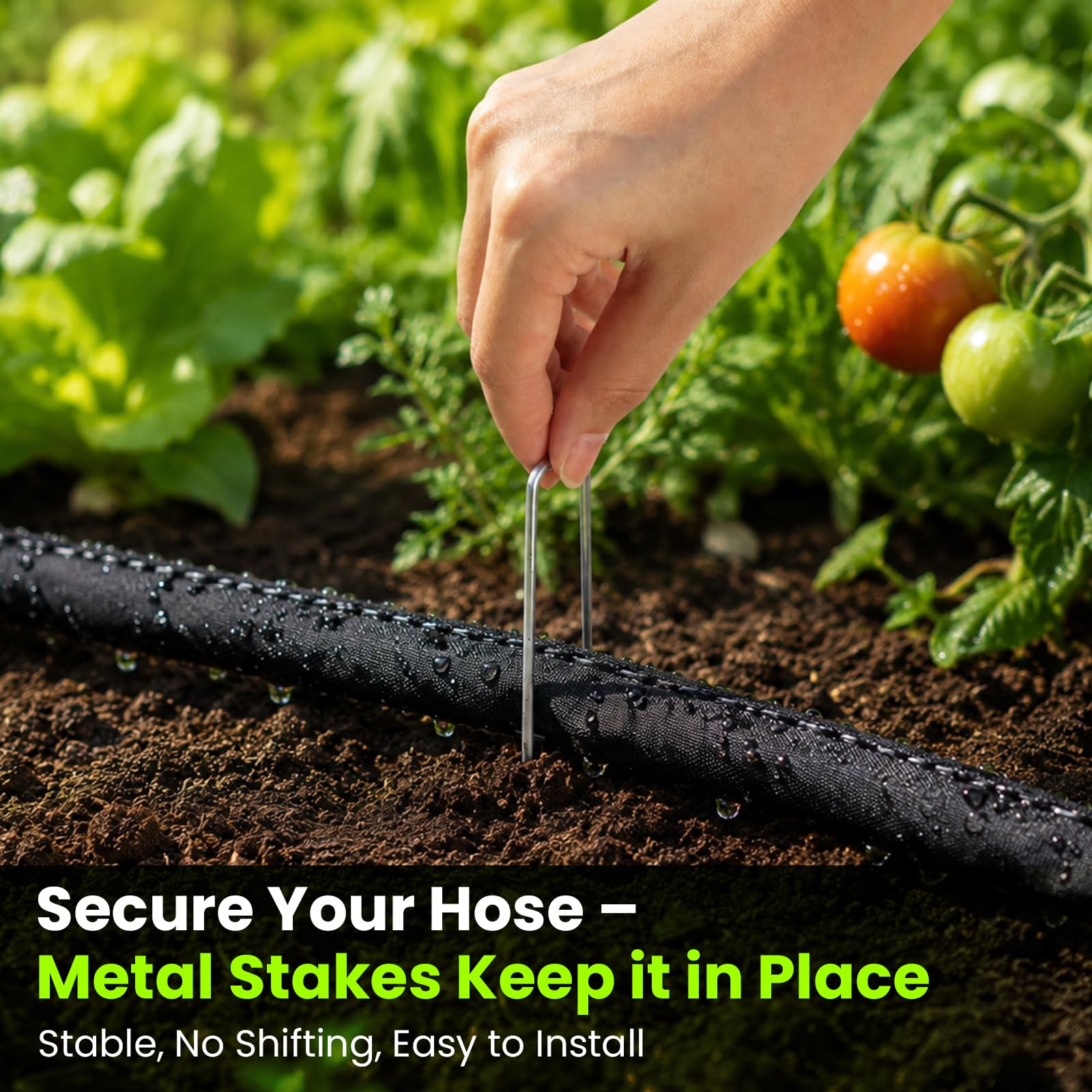 Bluepro flat soaker hose neatly rolled for storage