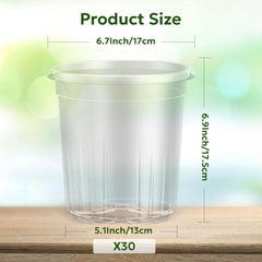 Bluepro nursery pots stacked showing transparent design