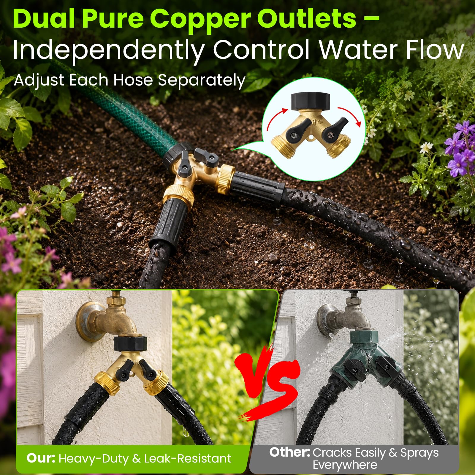 Bluepro soaker hose laid in a garden for efficient watering