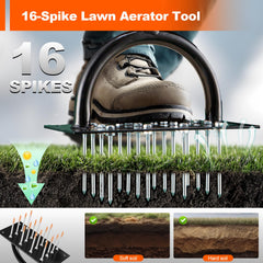 Bluesea Lawn Aerator assembled with steel tube attached