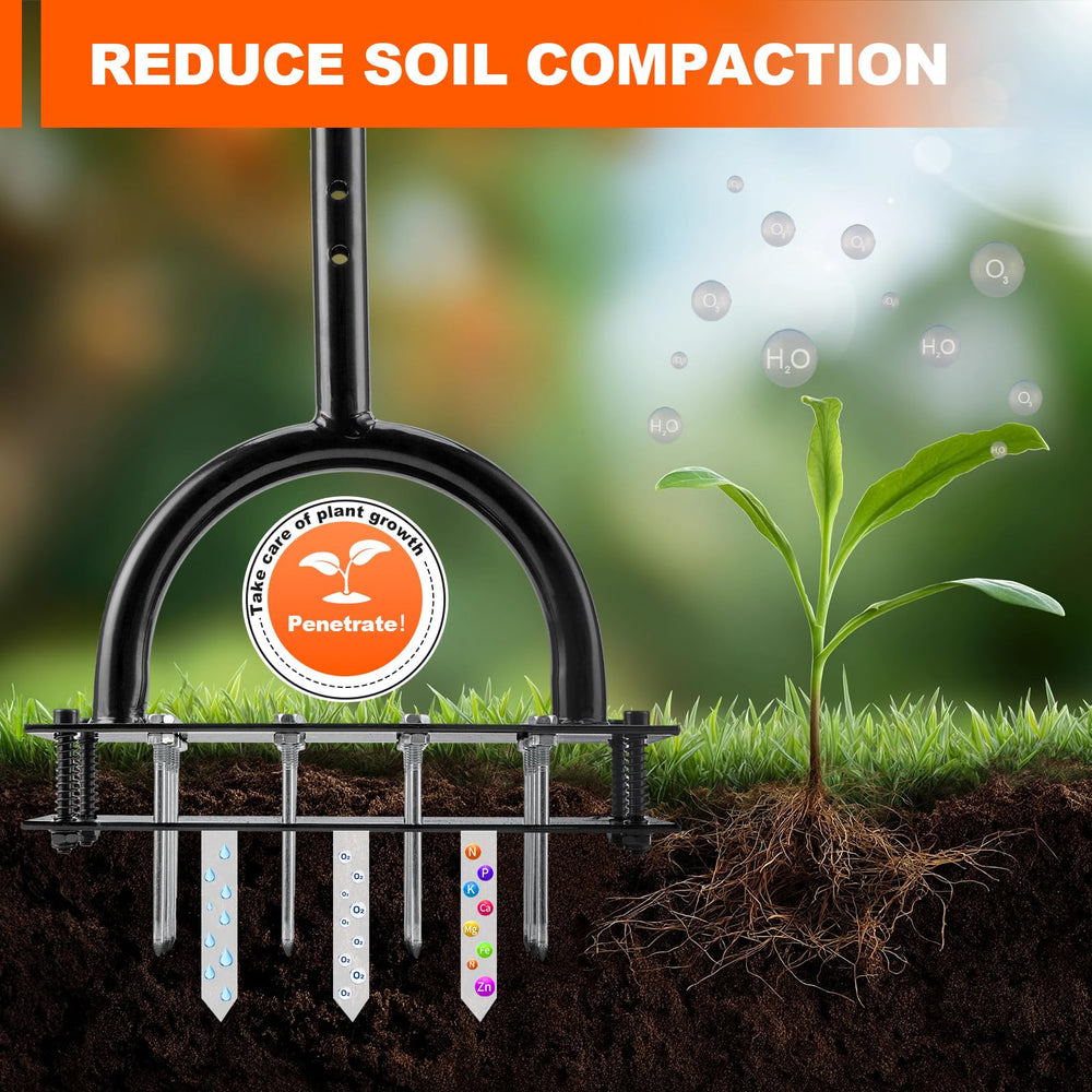 Bluesea Lawn Aerator in a garden setting