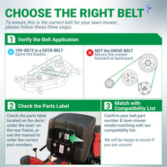 BlueStars 109-8073 Deck Belt installation on Exmark mower