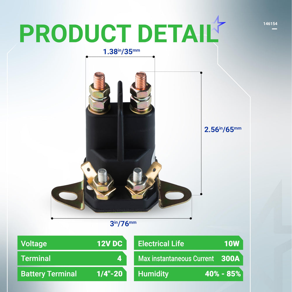 BlueStars 4-Pole Starter Solenoid side view