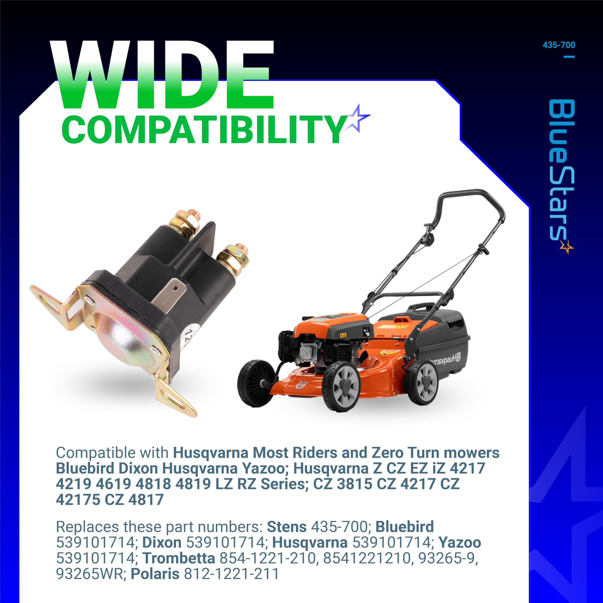 BlueStars 435-700 Starter Solenoid with tool for installation
