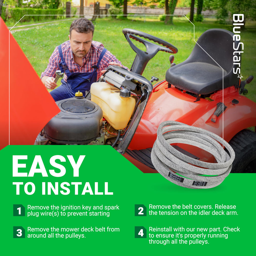 BlueStars 754-04240 Mower Deck Belt in use on a lawn