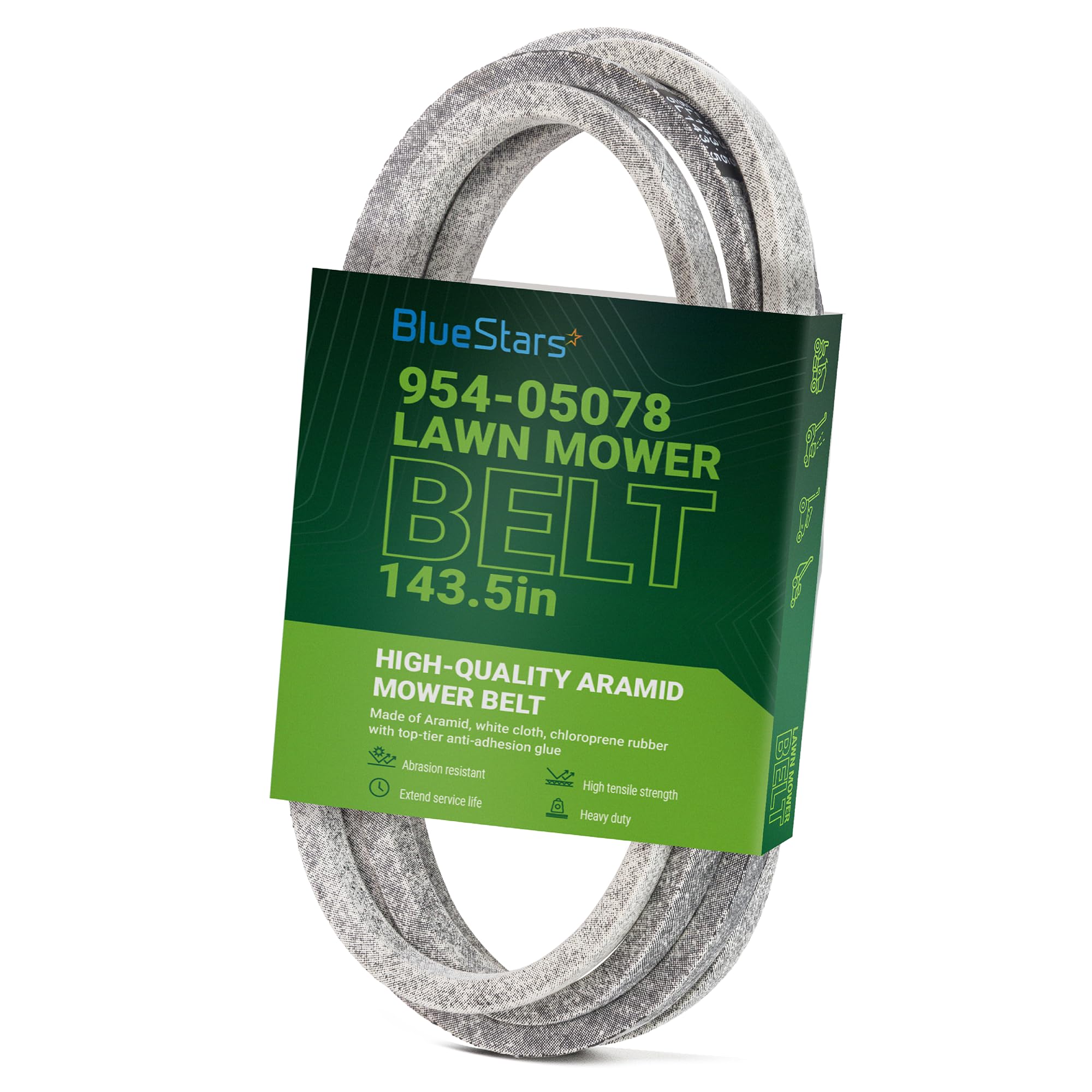 BlueStars 954-05078 Deck Belt front view with Aramid cord