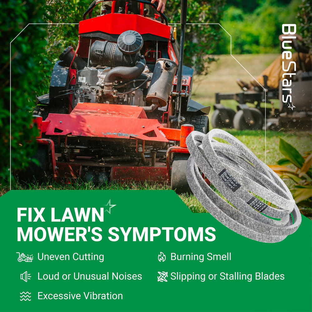 BlueStars Deck Belt compatibility chart with mower models