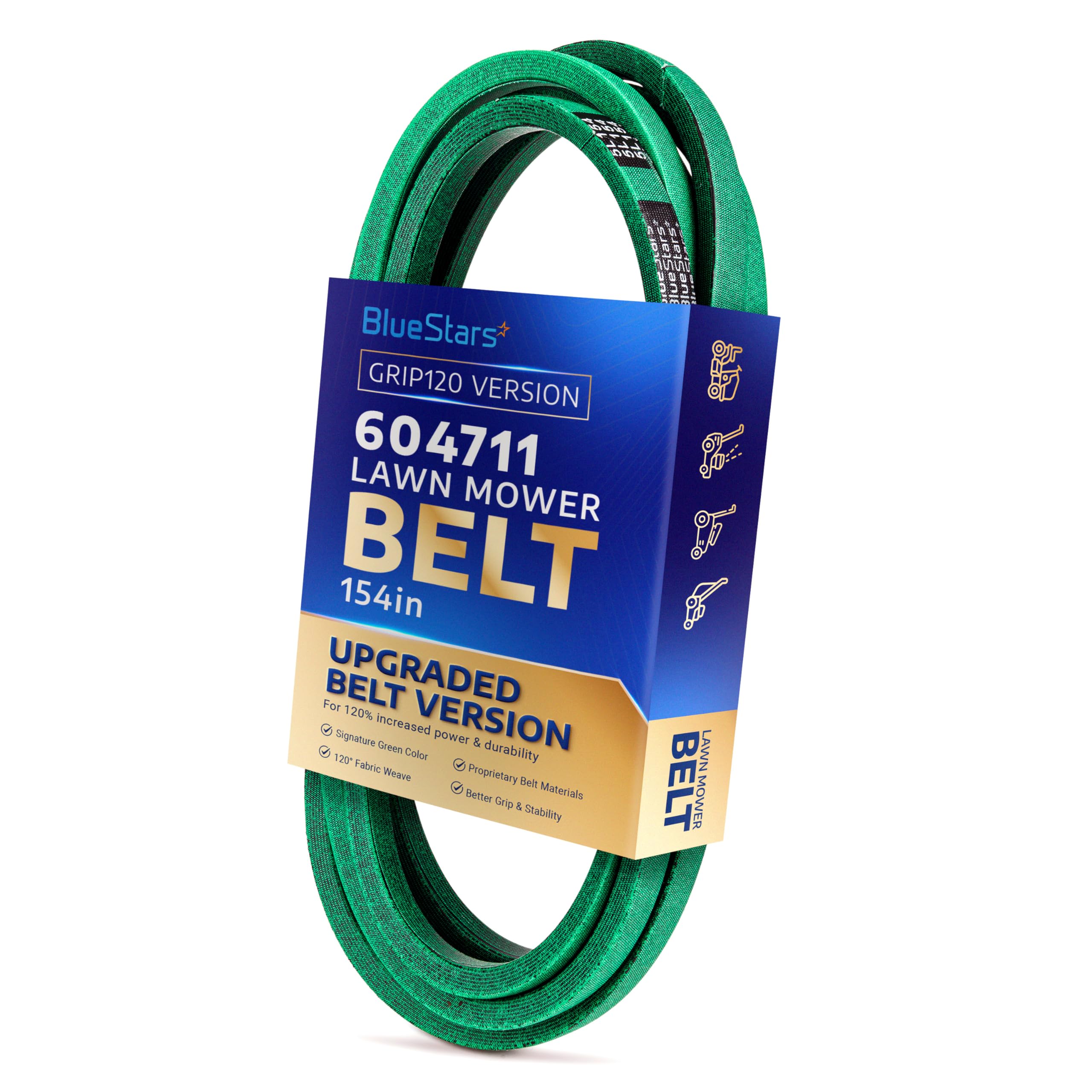 BlueStars Grip120 Deck Belt 154 inch front view