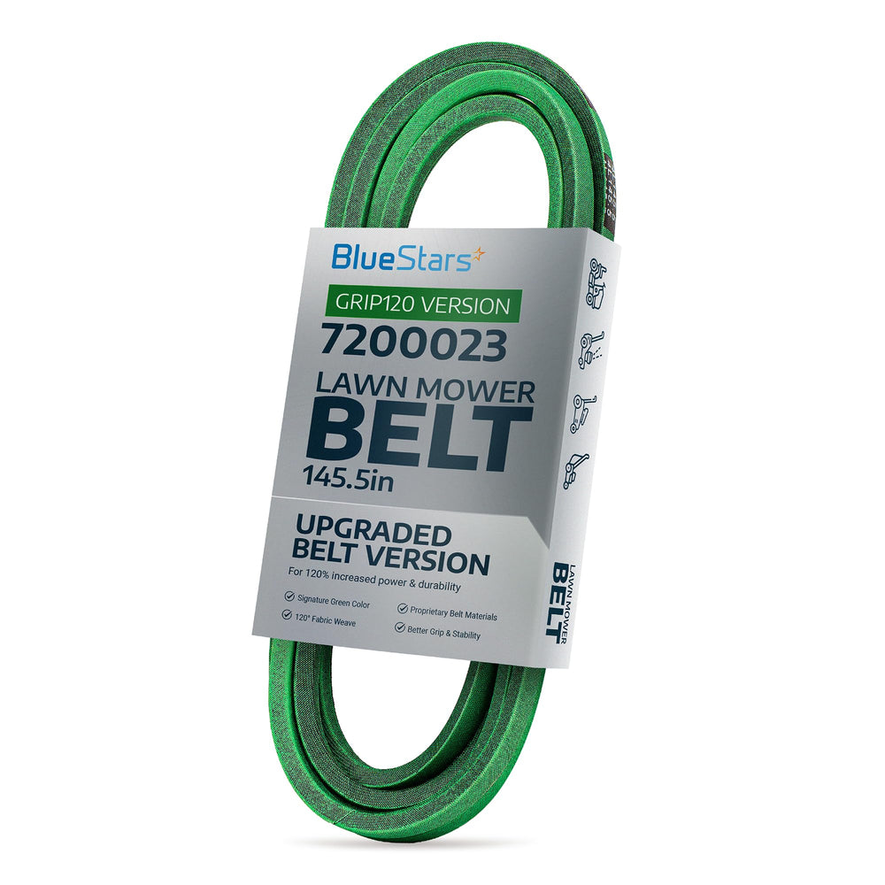 BlueStars Grip120 Deck Belt front view with dimensions