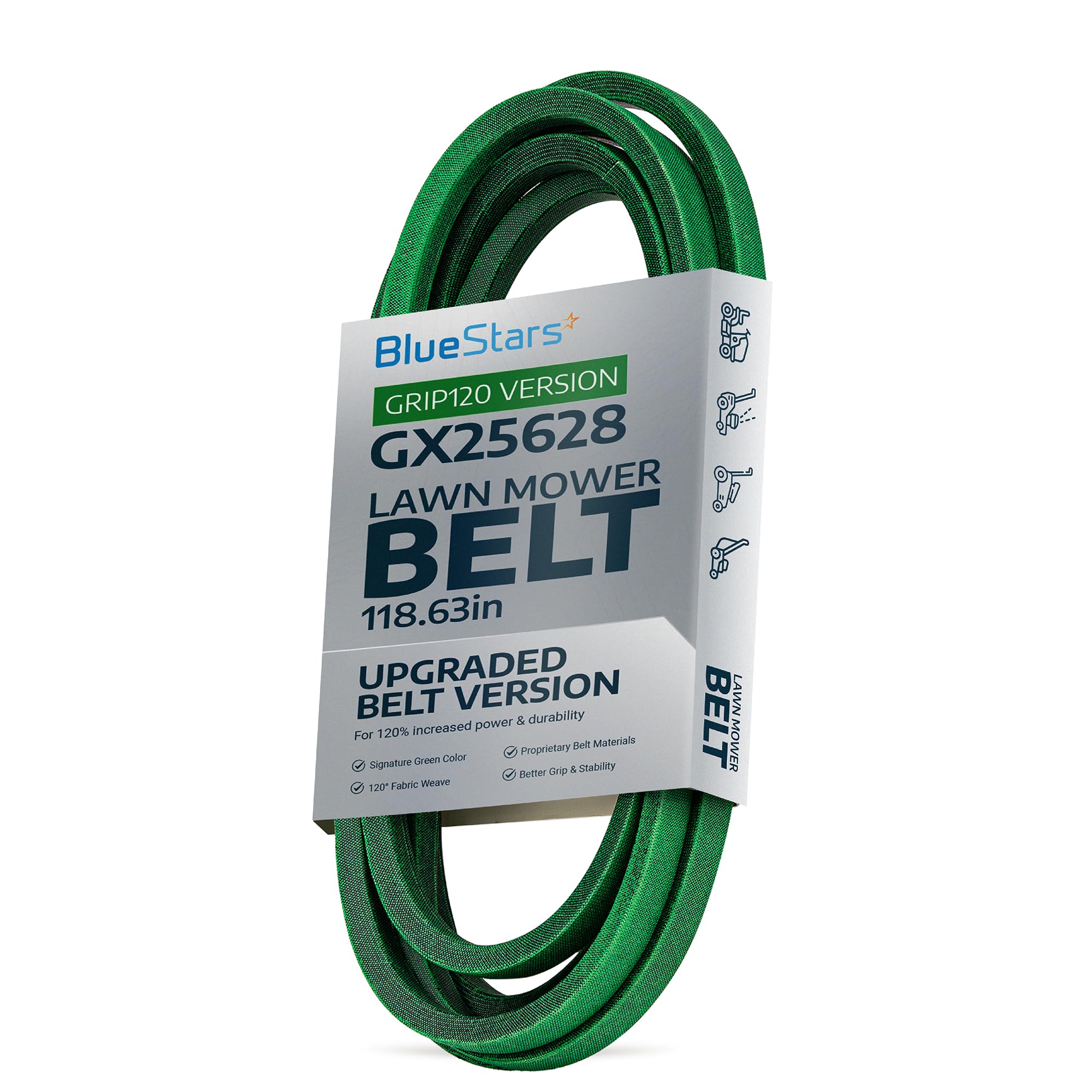 BlueStars GX25628 Deck Belt front view with label