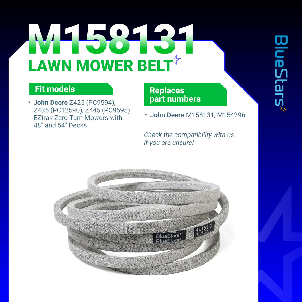 BlueStars M158131 Mower Deck Belt close-up of material