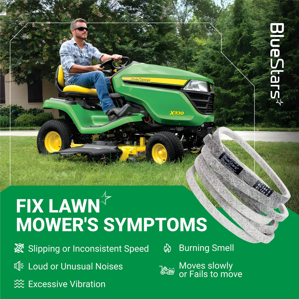 BlueStars M174994 Mower Deck Belt in use for lawn maintenance
