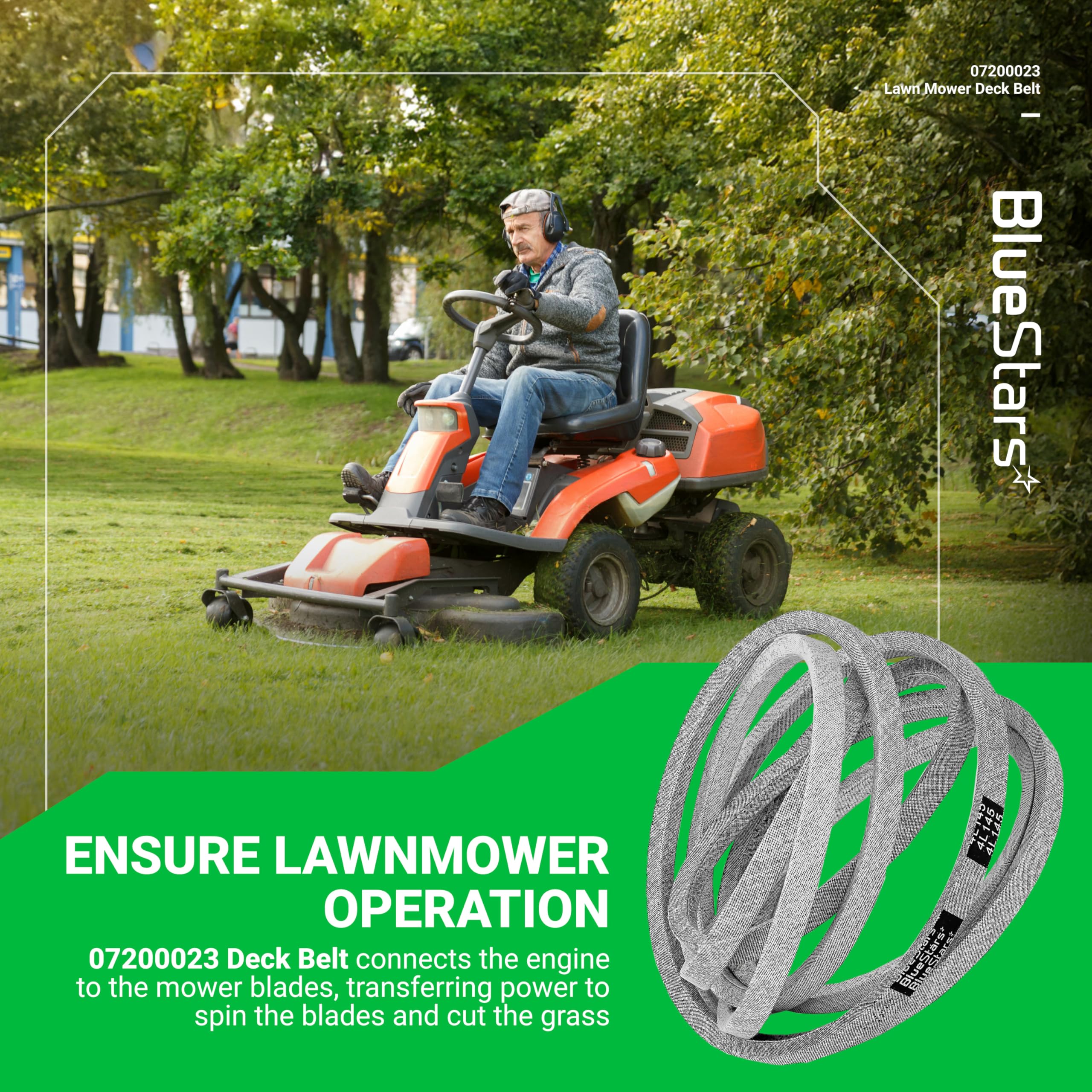 BlueStars Mower Deck Belt packaging