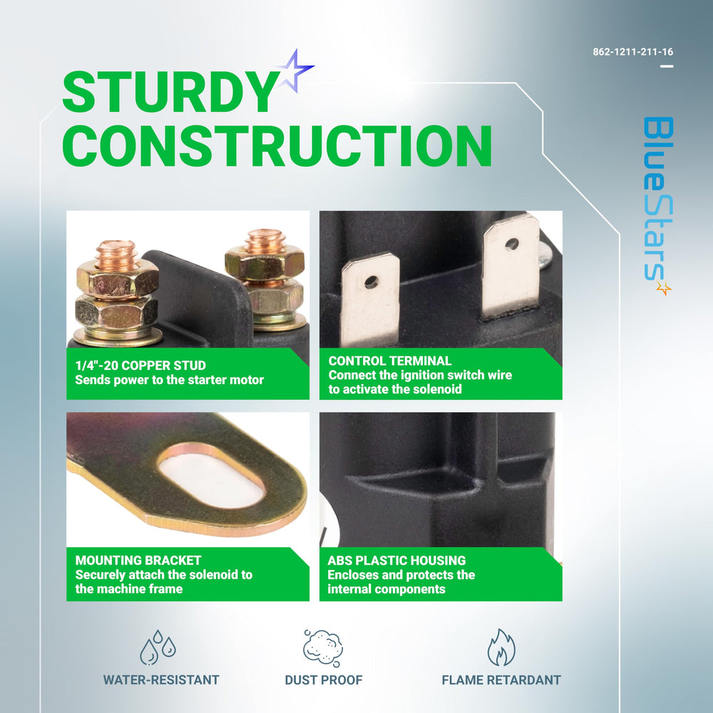 BlueStars Starter Solenoid Relay 12V in packaging
