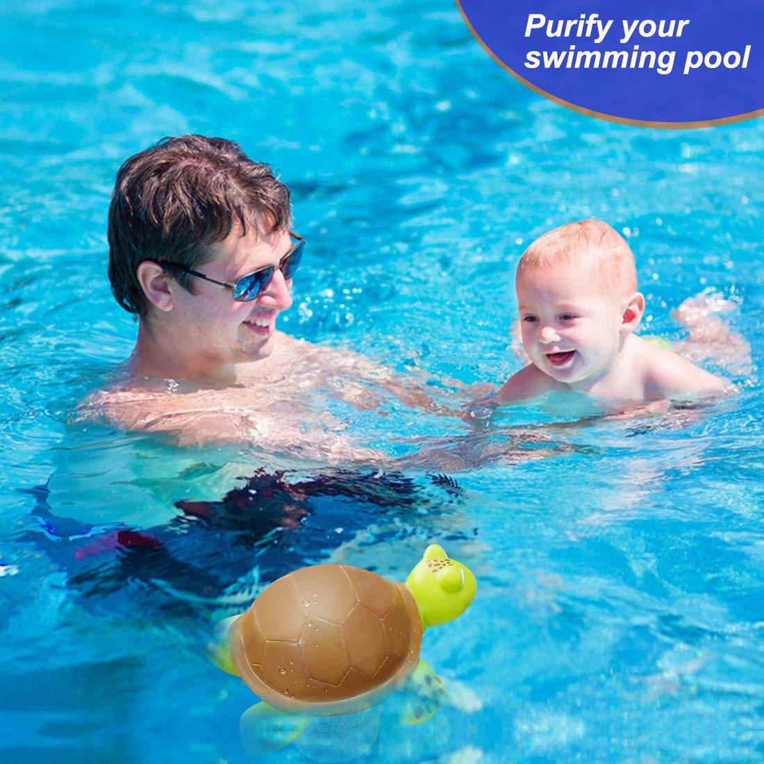 Blufree Chlorine Floater in use with chlorine tablets